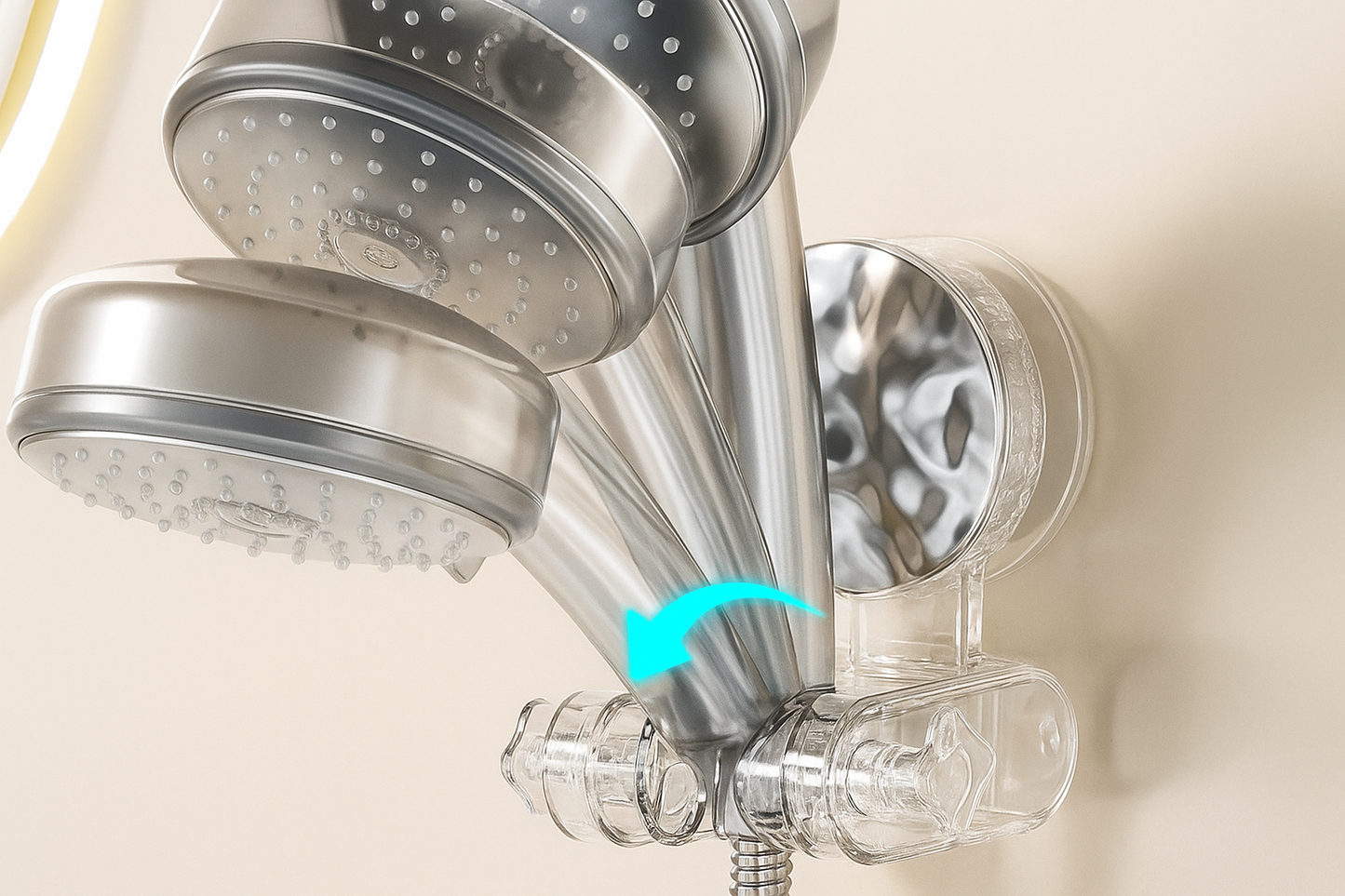 Flexible Suction Shower Support - Quick Setup for Bathrooms & Fitness Centers