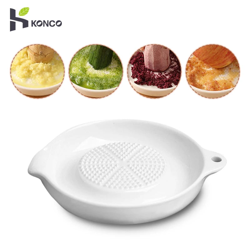 Japanese Ceramic Ginger Garlic Masher - Kitchen Grinder for Household
