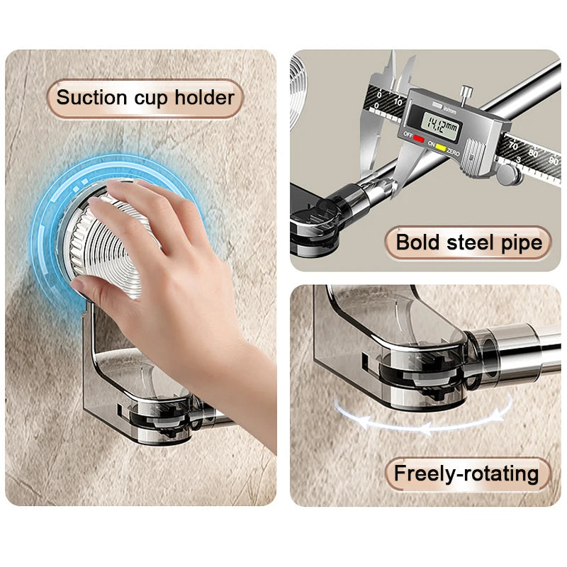 Bathroom Suction Cup Towel Holder Organizer - No Drilling