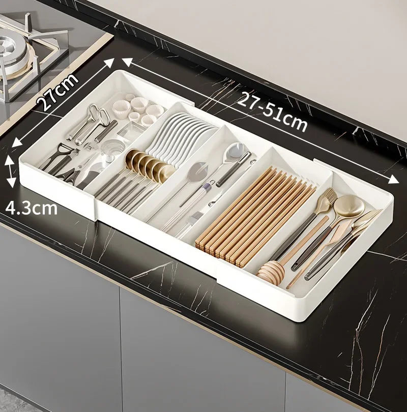 Divided Storage Rack - Drawer Organizer & Mobile Divider for Kitchen or Office