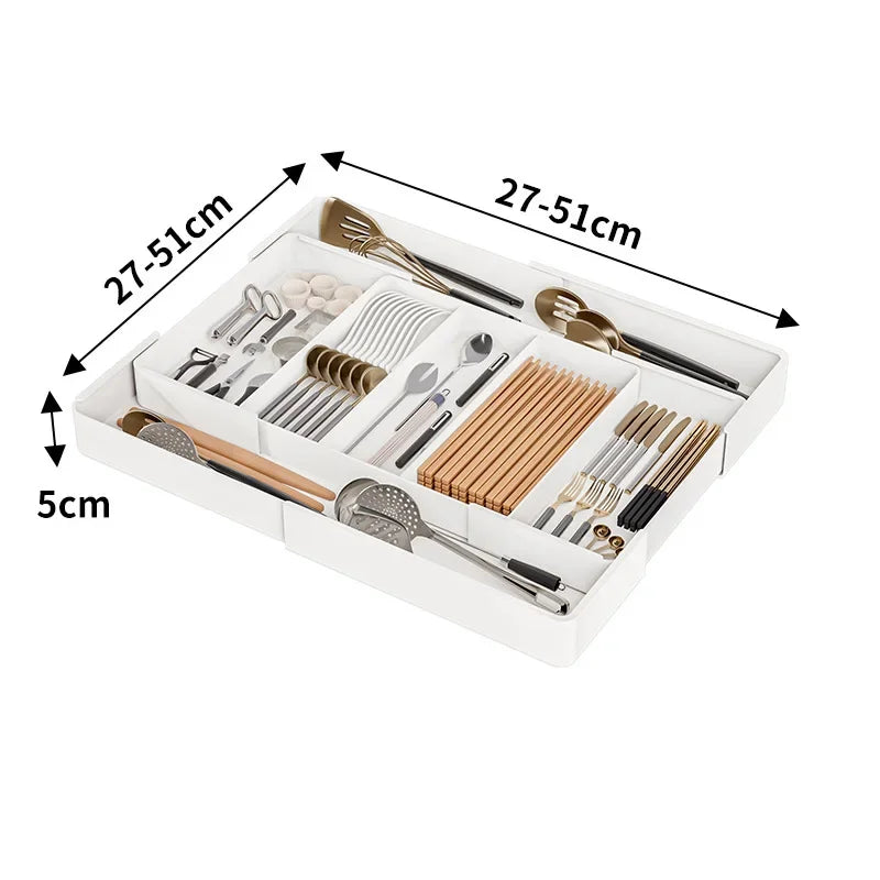 Divided Storage Rack - Drawer Organizer & Mobile Divider for Kitchen or Office