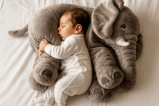 Baby Elephant Plush Pillow Toy - Large Stuffed Animal