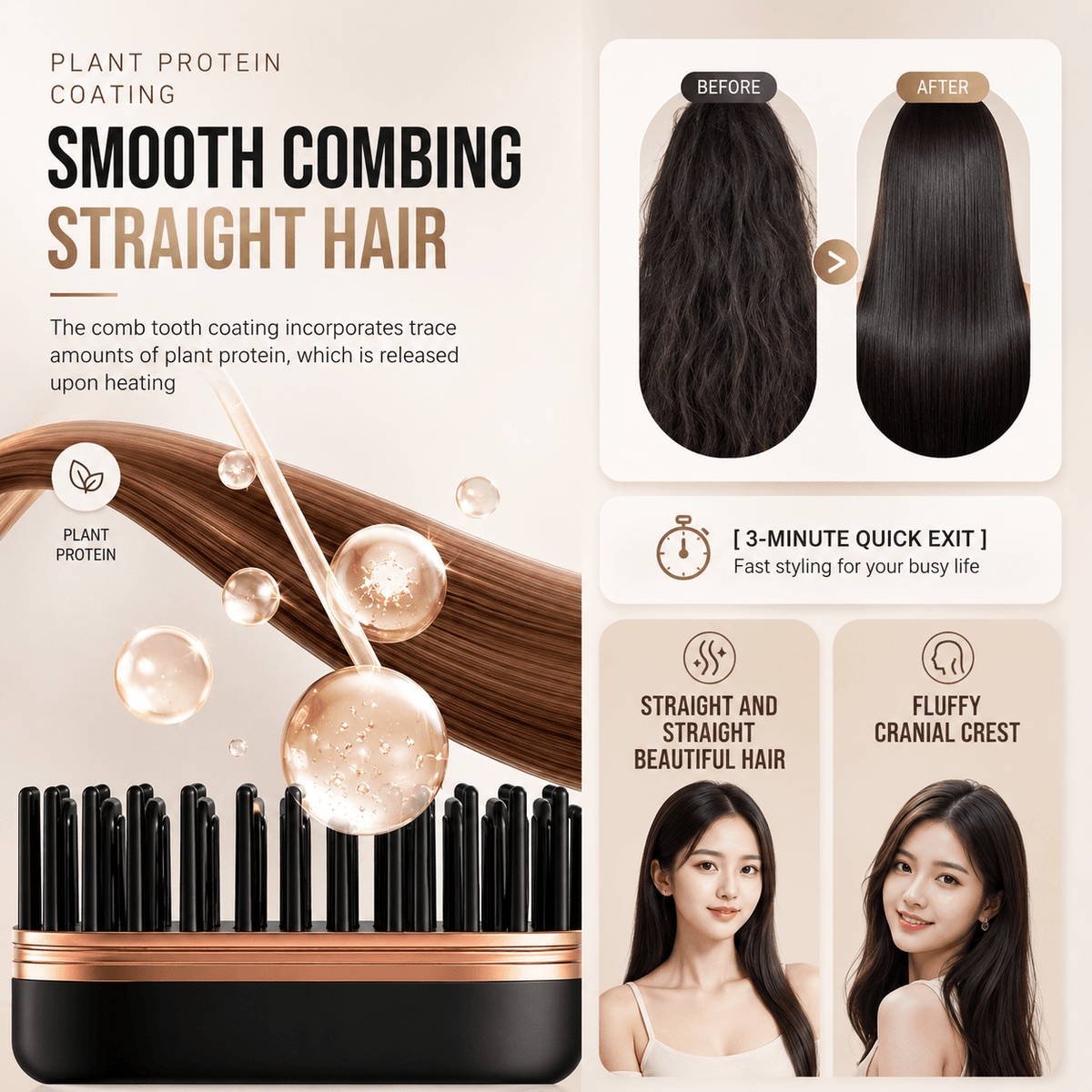 Mini Hair Straightening Comb