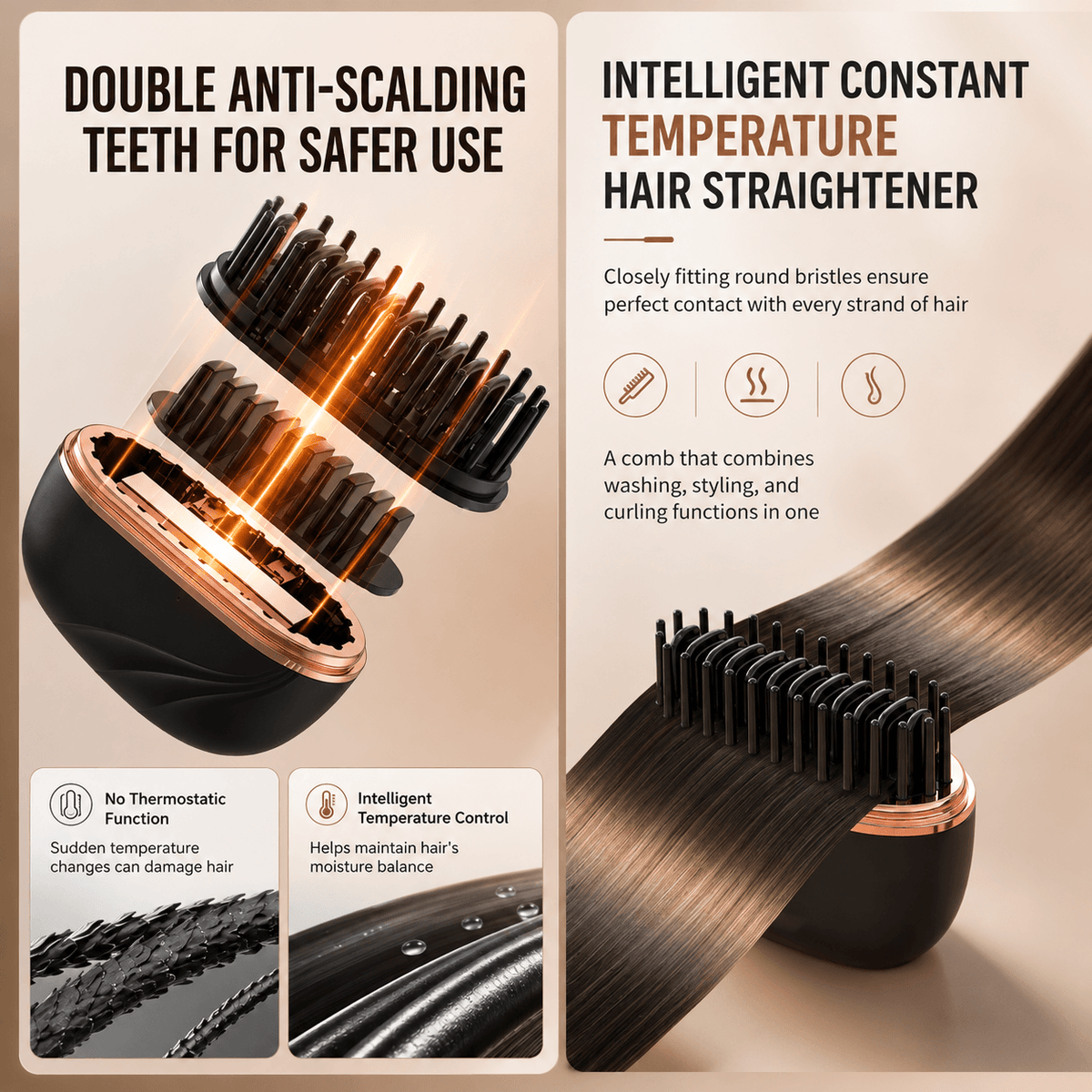 Mini Hair Straightening Comb