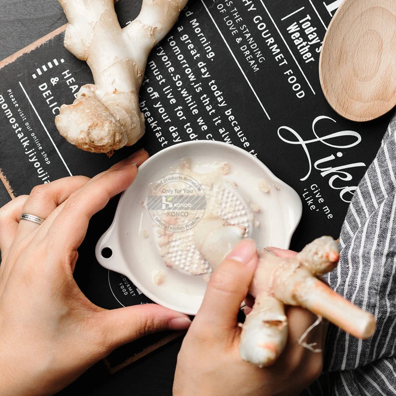 Japanese Ceramic Ginger Garlic Masher - Kitchen Grinder for Household