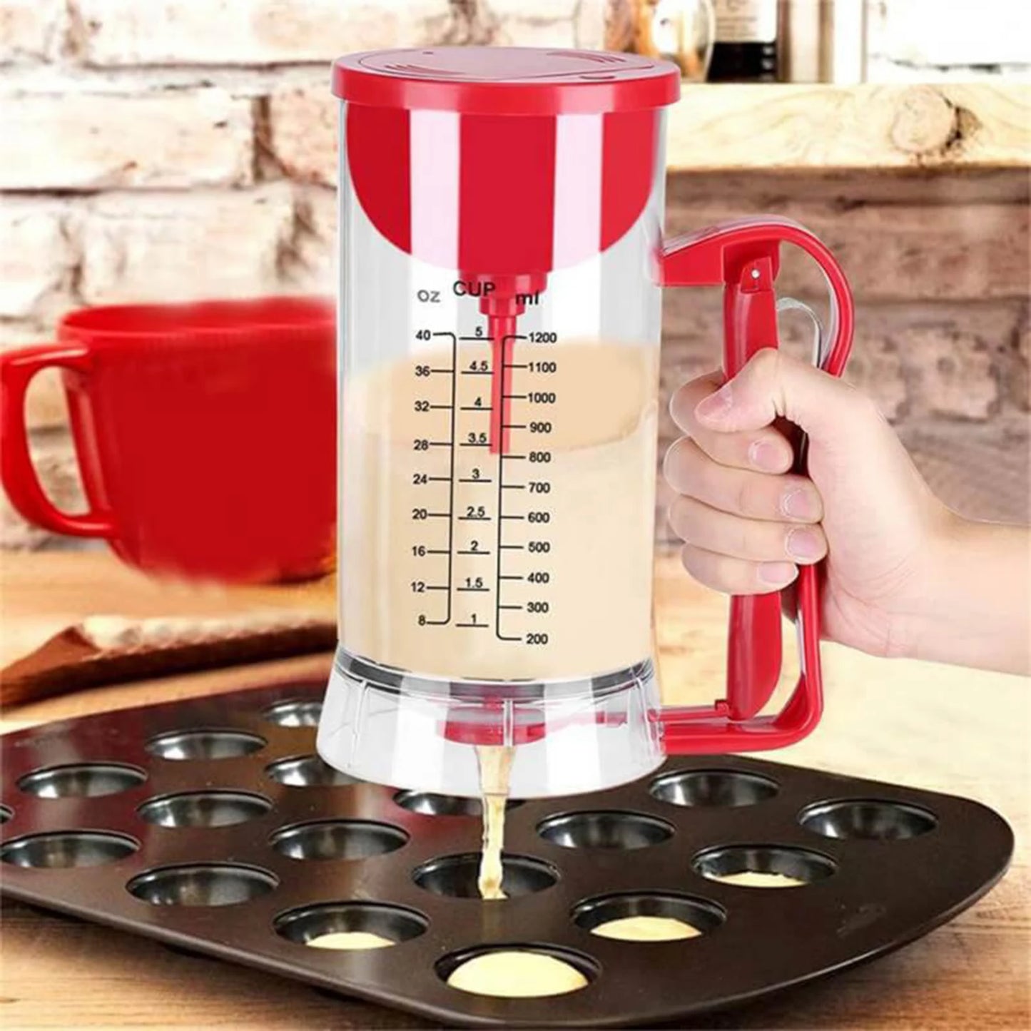 Cupcake & Pancake Batter Mixer & Dispenser Baking Tool