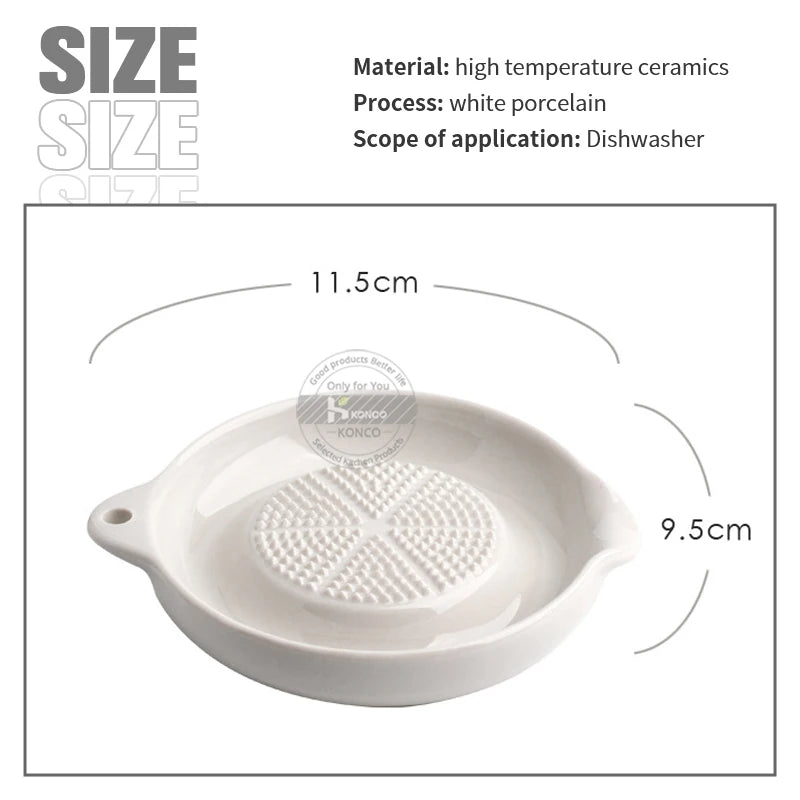 Japanese Ceramic Ginger Garlic Masher - Kitchen Grinder for Household