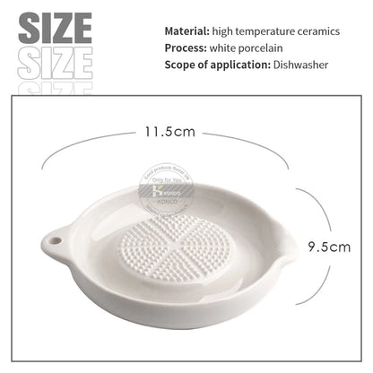 Japanese Ceramic Ginger Garlic Masher - Kitchen Grinder for Household