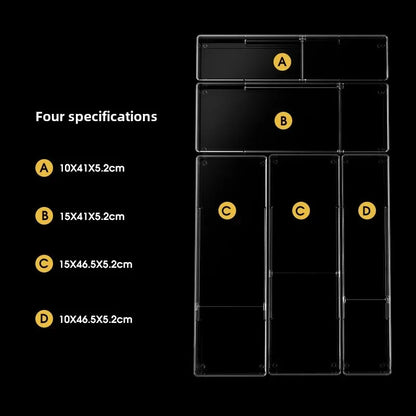 Divided Storage Rack - Drawer Organizer & Mobile Divider for Kitchen or Office