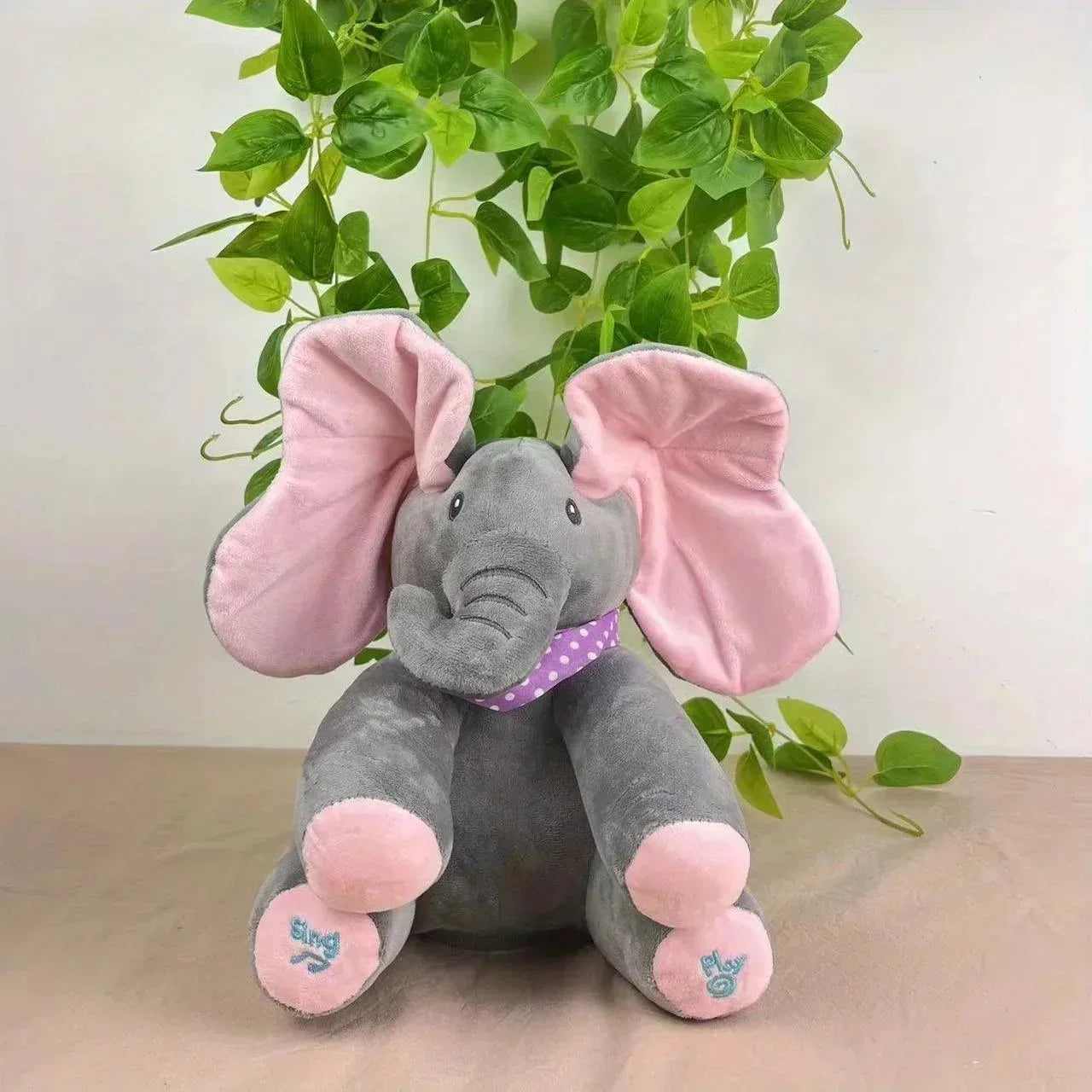 Moving Ears Singing Elephant Plush for Kids