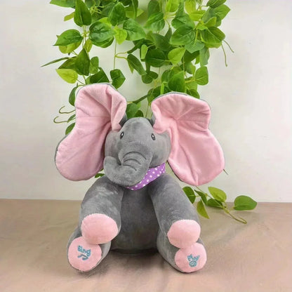 Moving Ears Singing Elephant Plush for Kids