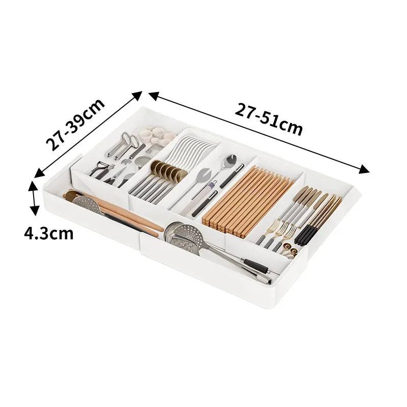 Divided Storage Rack - Drawer Organizer & Mobile Divider for Kitchen or Office