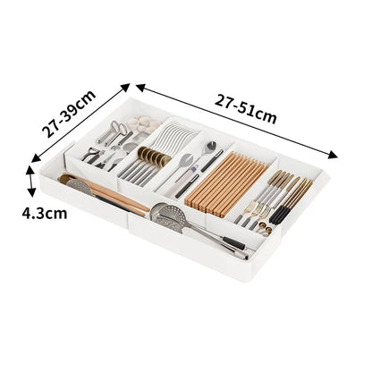 Divided Storage Rack - Drawer Organizer & Mobile Divider for Kitchen or Office