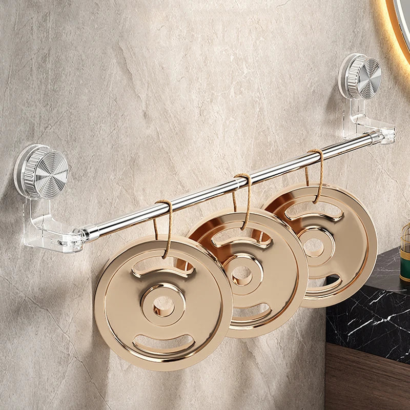 Bathroom Suction Cup Towel Holder Organizer - No Drilling