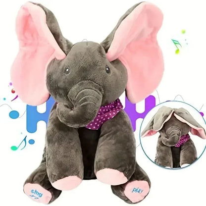 Moving Ears Singing Elephant Plush for Kids