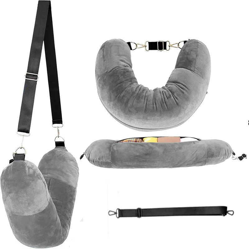 U-Shape Neck Cushion Pillowcase - Storage Bag