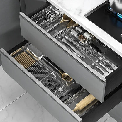 Divided Storage Rack - Drawer Organizer & Mobile Divider for Kitchen or Office