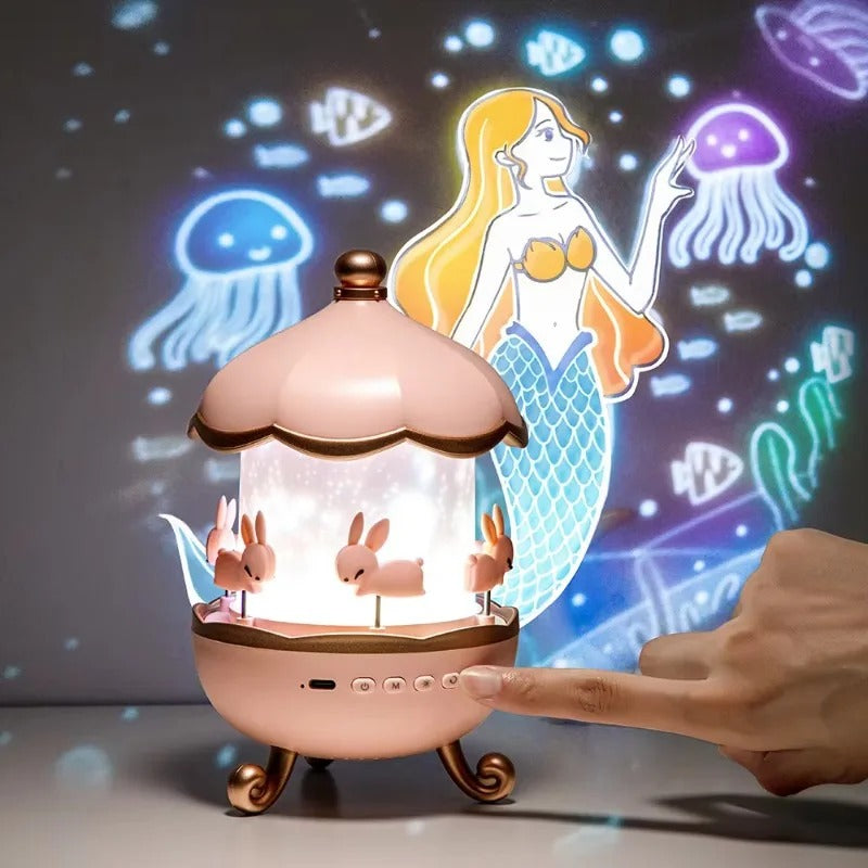 Bunny Carousel Night Light Projector - جهاز عرض ضوئي ليلي