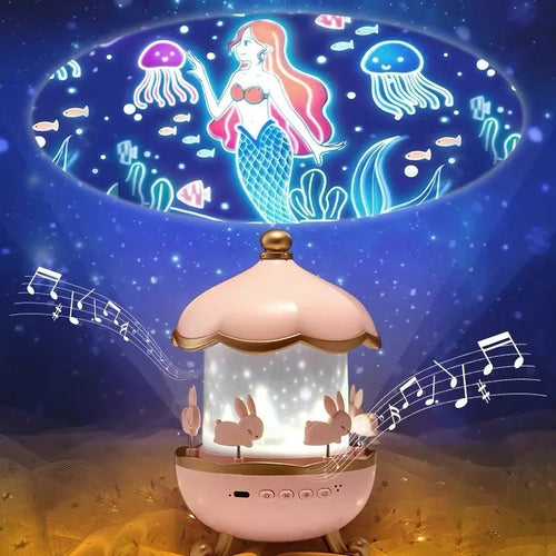 Bunny Carousel Night Light Projector - جهاز عرض ضوئي ليلي